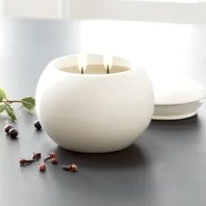 NWT Threshold ceramic jar candle Clove and Black Currant